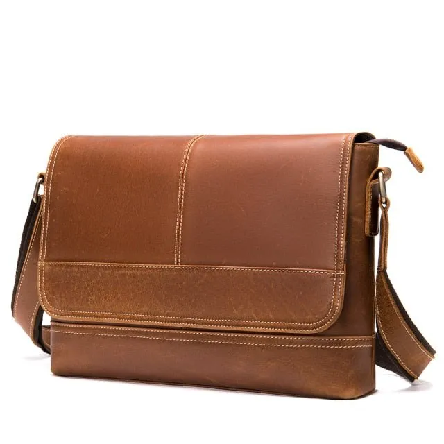 GlamLeather Chic Cover Closure Crossbody Messenger Bag