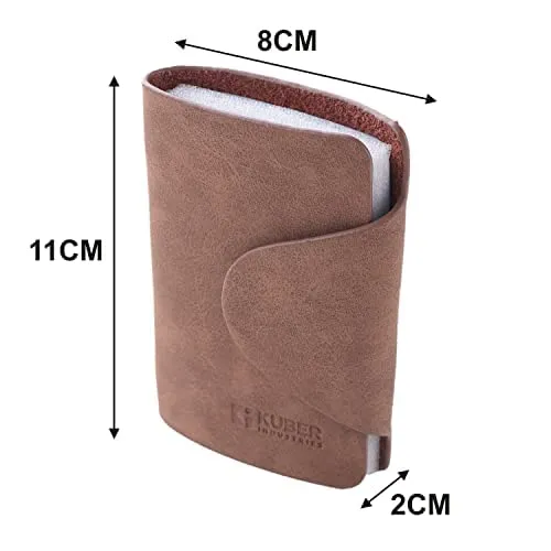 Heart Home Card Holder Wallet For Men Women|Debit Credit Card Holder|Wallet For Id, Visiting Card, Buisness Card|Button Closure Holder|Coffee