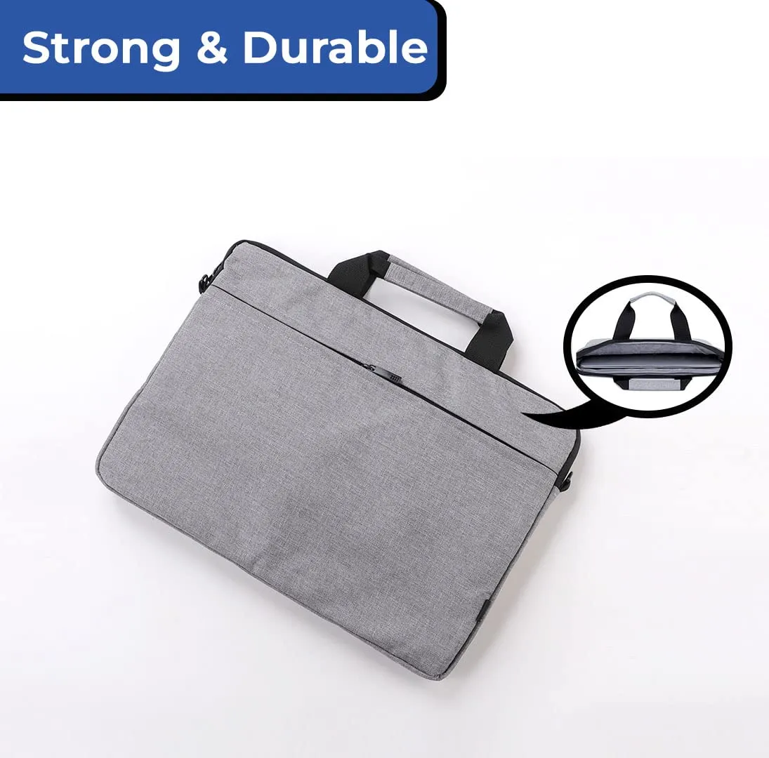 Homestic Laptop Bag|Oxford Foam Padded Compartment|Detachable Strap Shoulder Bag|Laptop Bag For Men & Women|Compatible With 13”,14”,15” Devices|Grey