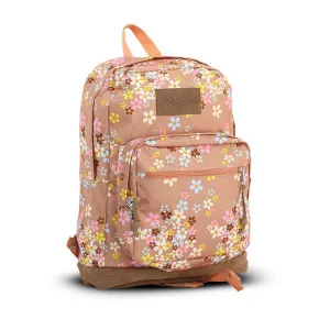 JANSPORT BROWN FLORAL BACKPACK FOR GIRLS