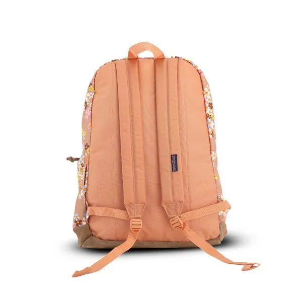 JANSPORT BROWN FLORAL BACKPACK FOR GIRLS