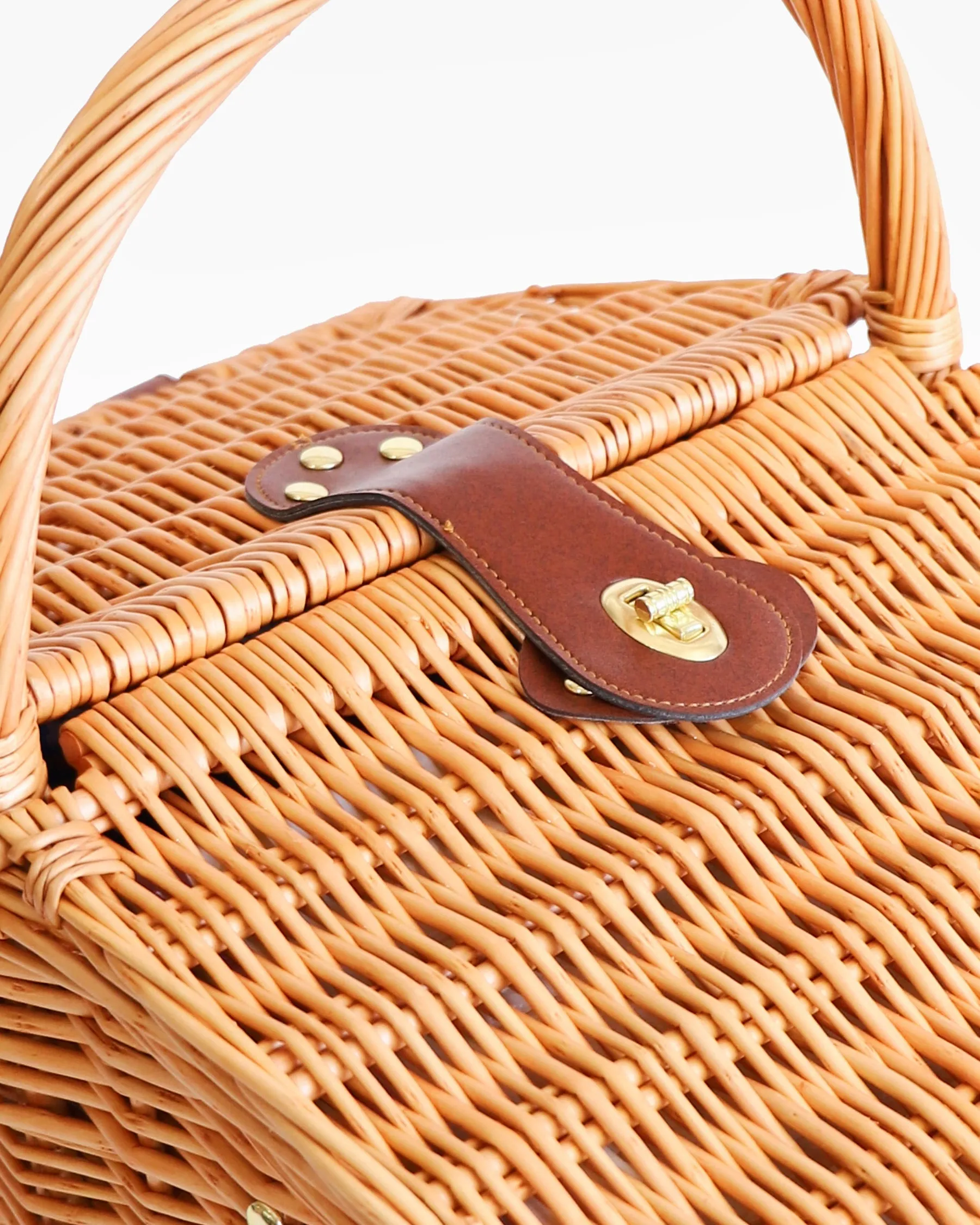 Kip & Co Iced Vovo Stripe Rattan Picnic Basket