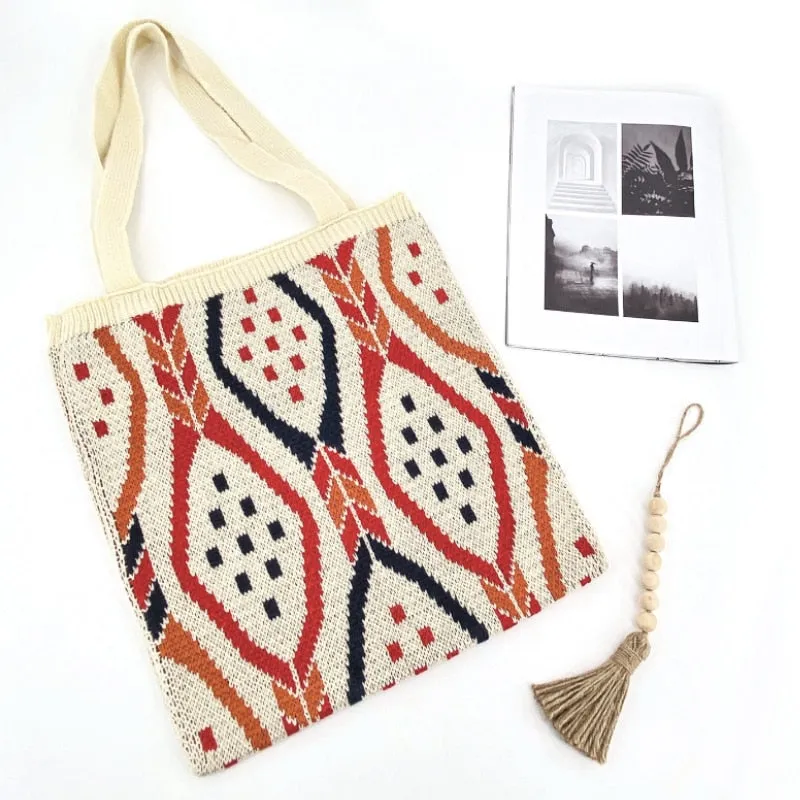 Knitting Tote Bag