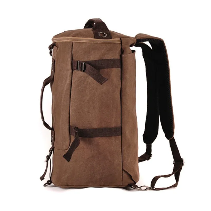 Korean version of the canvas shoulder bag men's trend student bags youth travel bag computer large capacity backpack