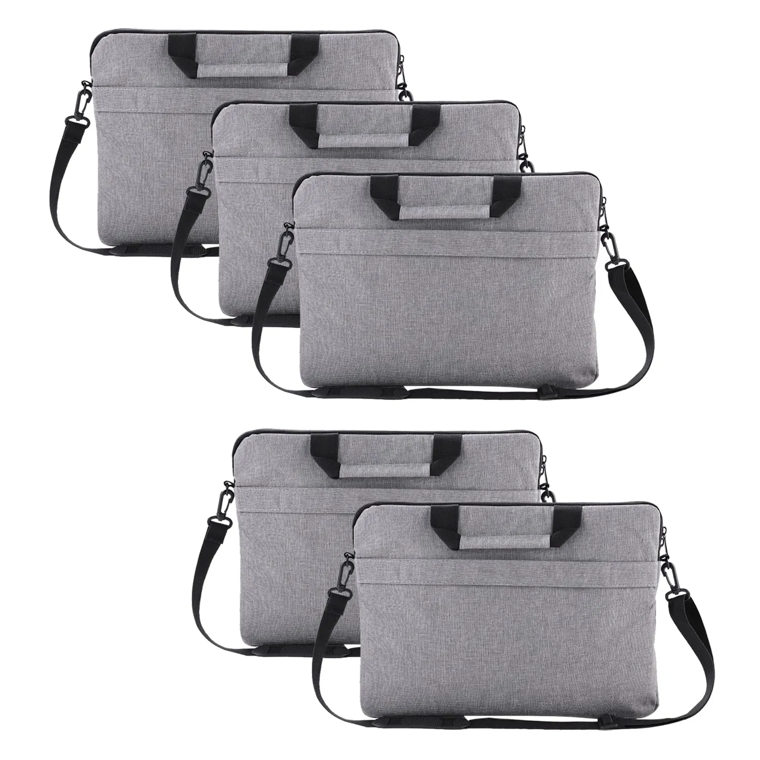 Kuber Industries Laptop Bag|Oxford Foam Padded Compartment|Detachable Strap Shoulder Bag|Laptop Bag For Men & Women|Compatible With 13”,14”,15” Devices|Grey (Pack Of 6)