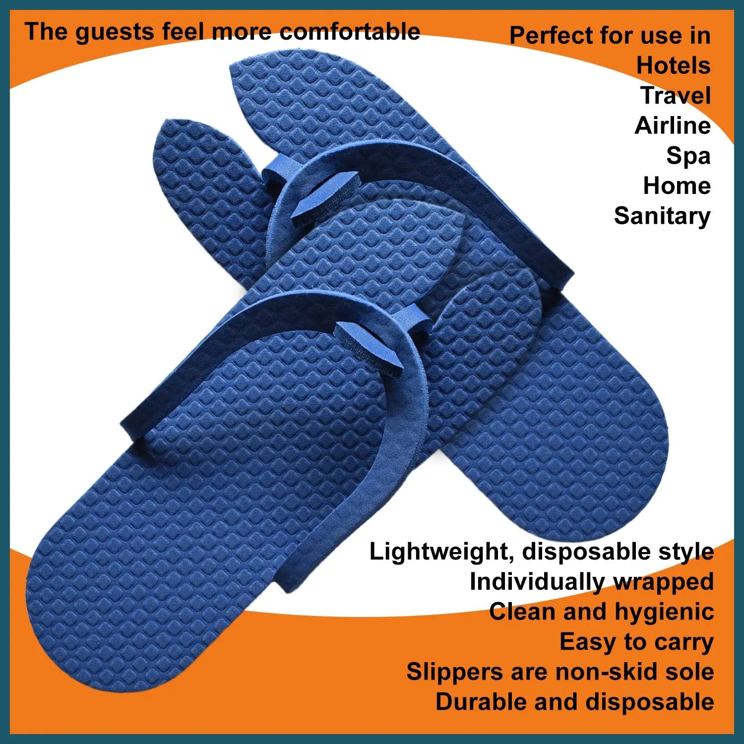 Kuber Industries Rubber Bathroom Slipper For Men & Women 6 Pair (Blue) 54KM4207