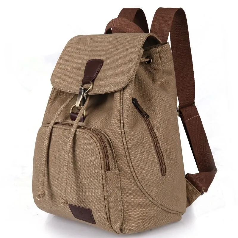 Large Capacity Canvas Women Backpacks Retro