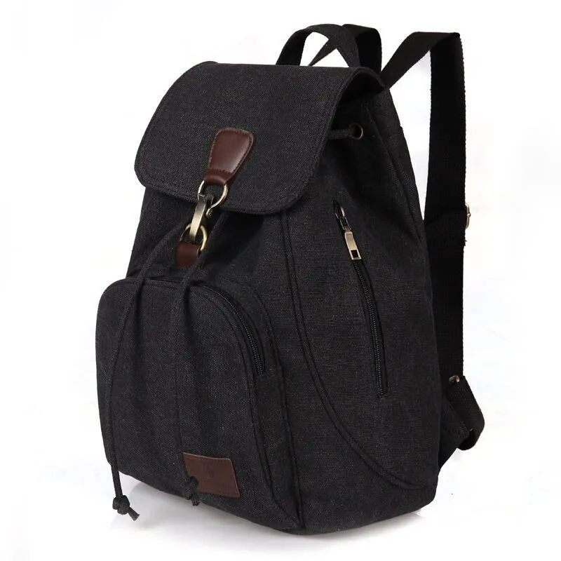 Large Capacity Canvas Women Backpacks Retro