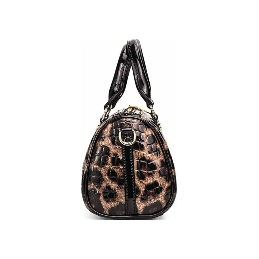 LeopardLux Crossbody Shoulder Handbag