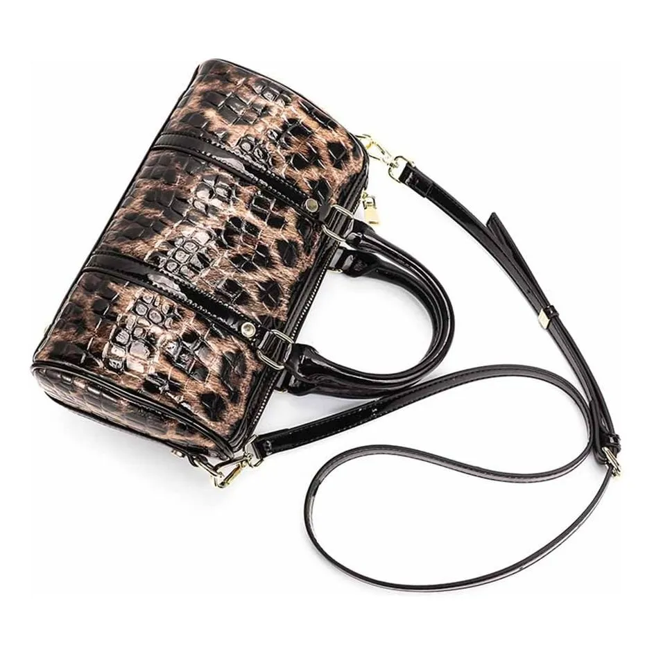 LeopardLux Crossbody Shoulder Handbag