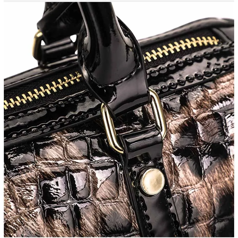 LeopardLux Crossbody Shoulder Handbag