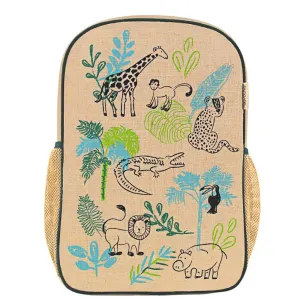 Linen Kids Backpack Safari Friends