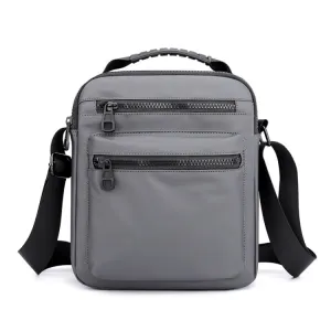 Men Casual Shoulder Bag Oxford Cloth Sports Crossbody Chest Bag(Gray)