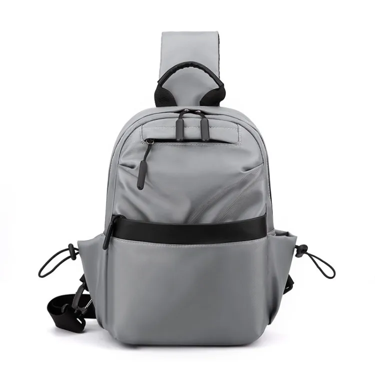 Men Messenger Large Capacity Sports Chest Bag(Grey)