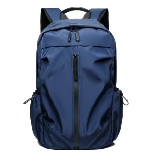 Men Oxford Backpack Business Computer Bag with External USB Port(Navy Blue)