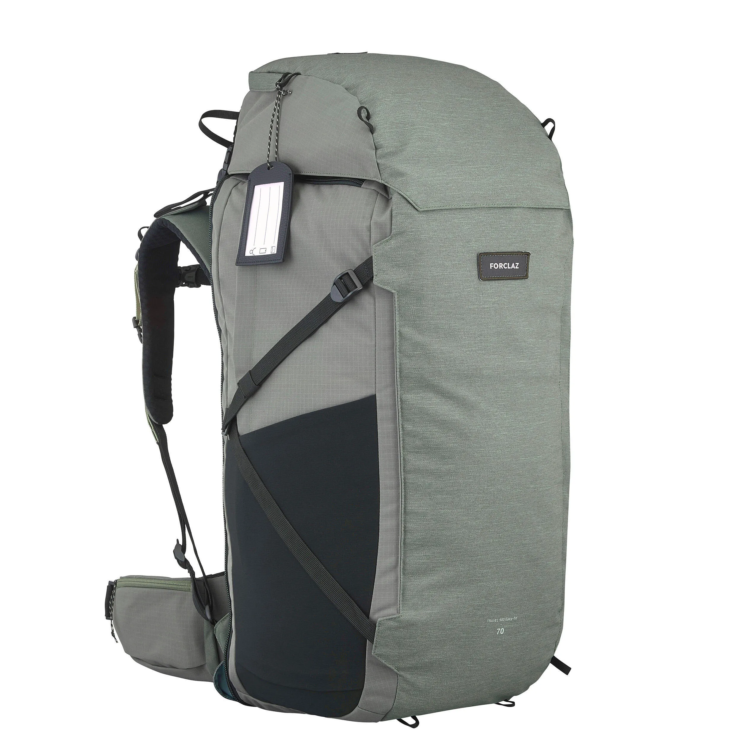 Men's hiking backpack Forclaz Travel 900 70   6 l, khaki