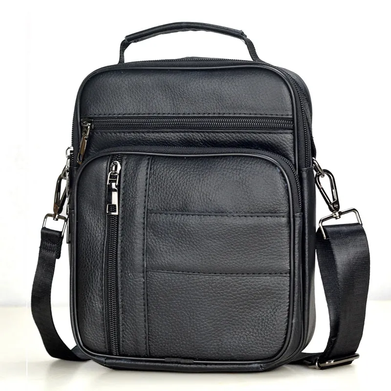 Men's Natural Leather Handbag For Tablet