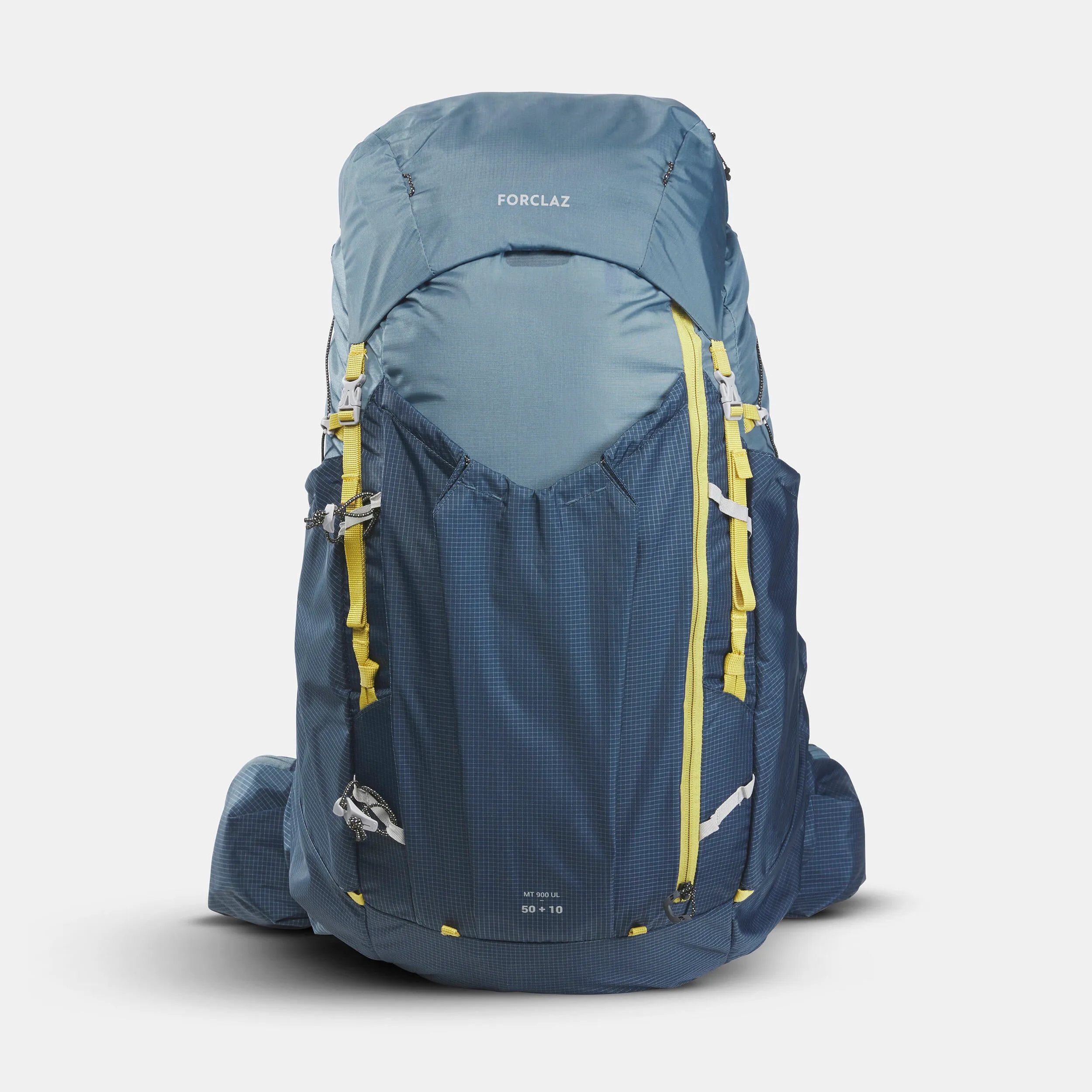 Men's tourist backpack 50 10 l Forclaz MT900 UL, gray-blue