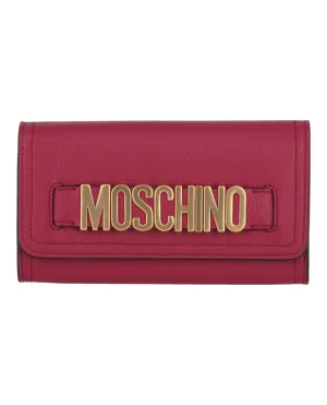 Moschino Logo Hardware Leather Wallet