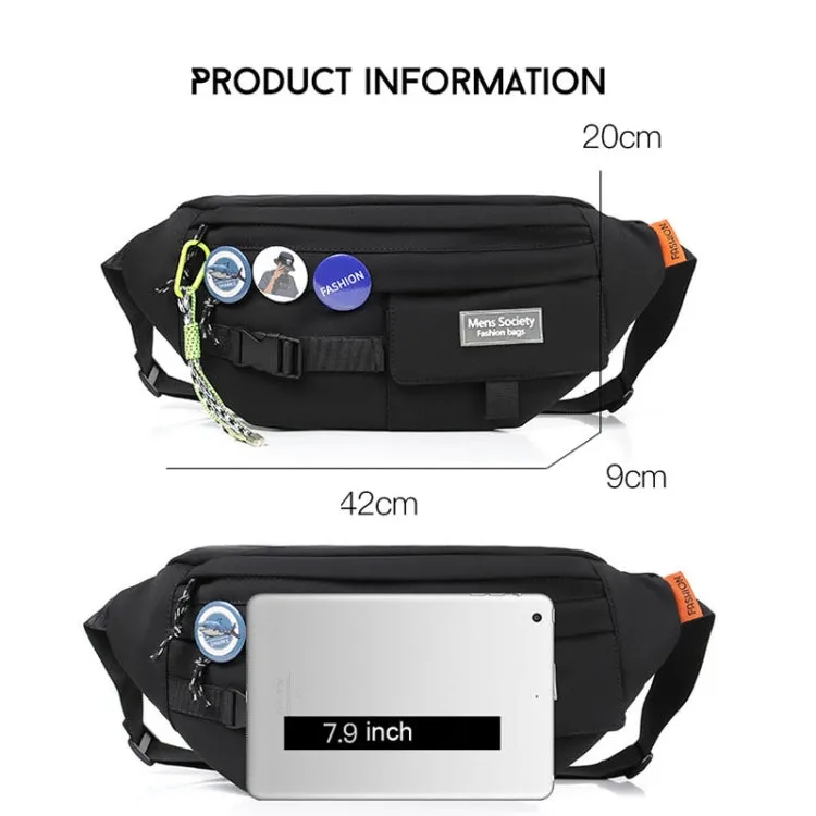 Multifunctional Chest Bag Shoulder Messenger Bag, Model: Black Badge Lanyard