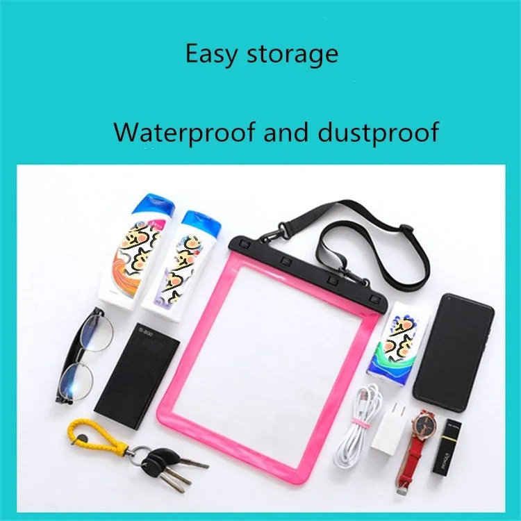 Multipurpose Single Shoulder Outdoor Transparent Waterproof Bag for Mobile Phone Small Objects(White)