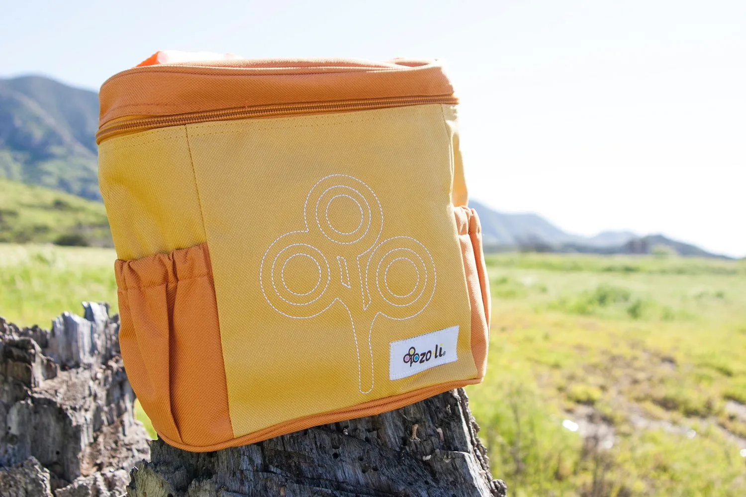 NOM NOM Insulated Lunch Bag- Orange