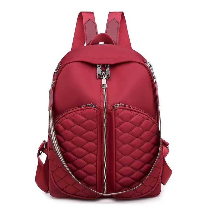 Oxford Soild Color Female Backpacks