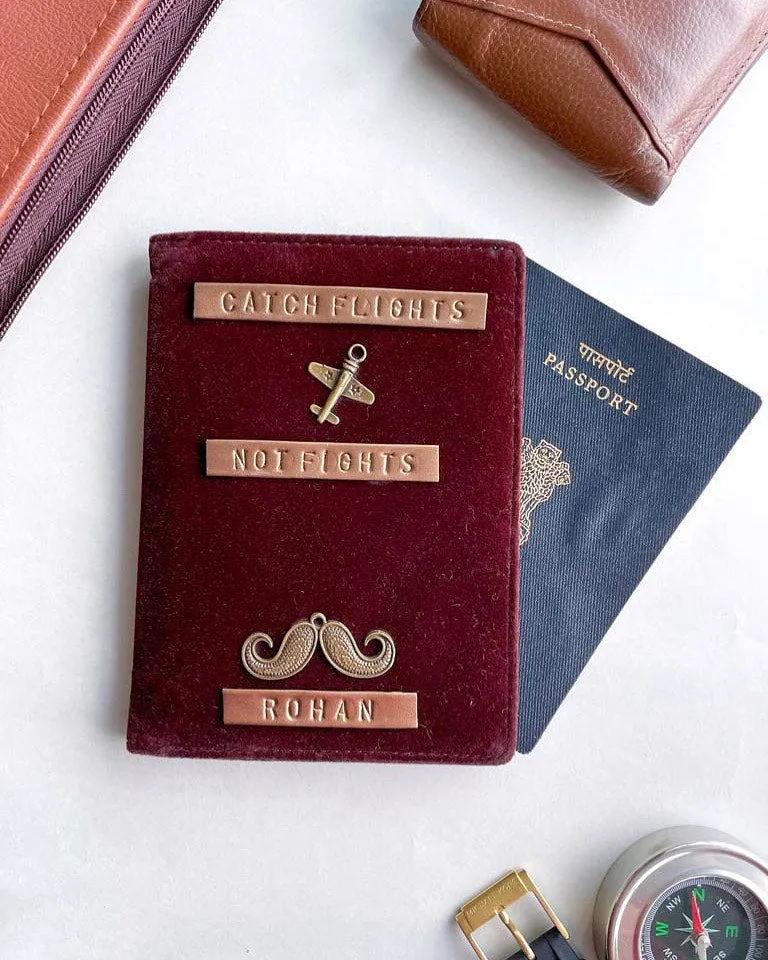 Personalised Passport Cover - Velvet Texture