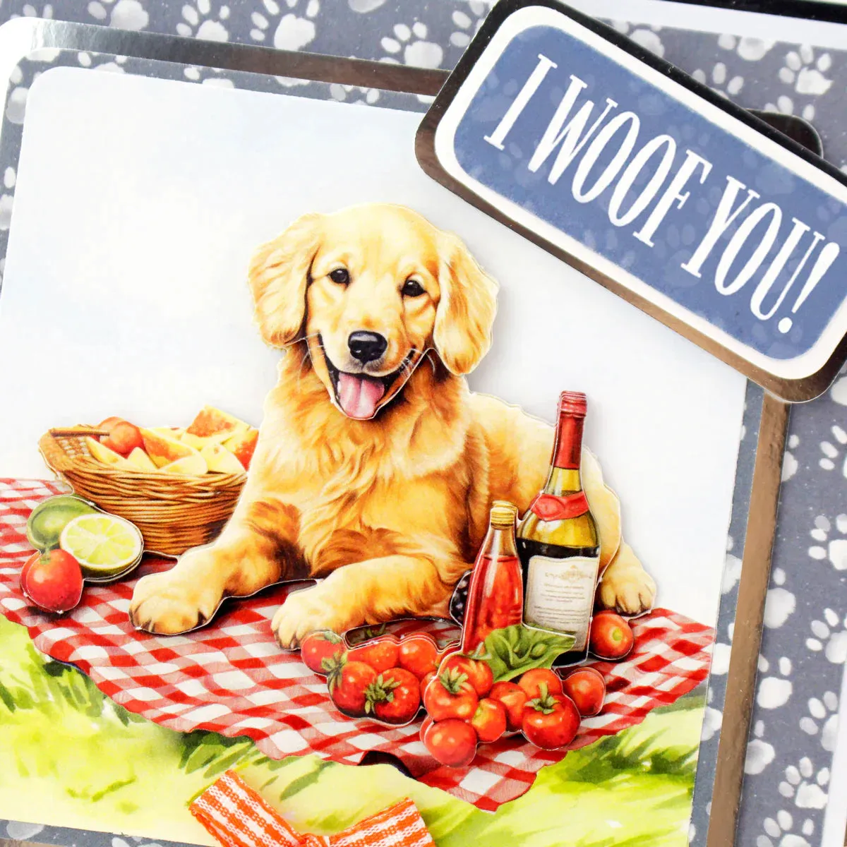 Picnic Pups Die Cut Topper & Decoupage Collection