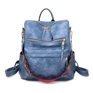 PU Leather Large Capacity Casual Women Backpacks