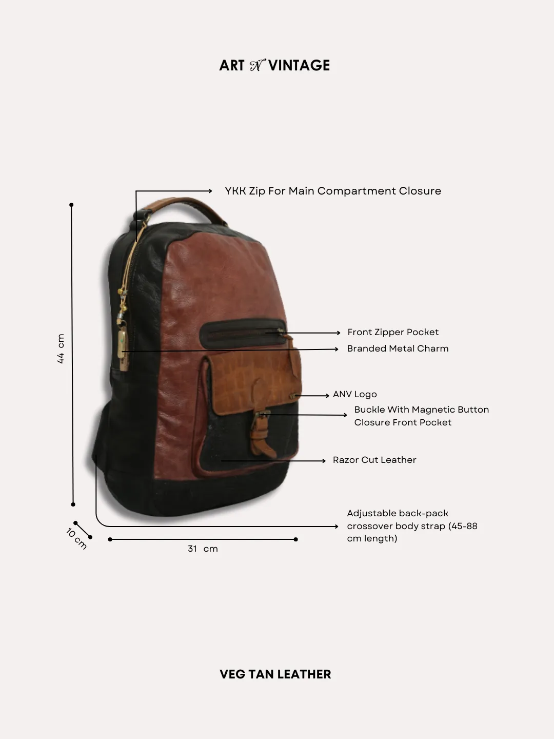 Road Master: Biker Backpack In Dual Color