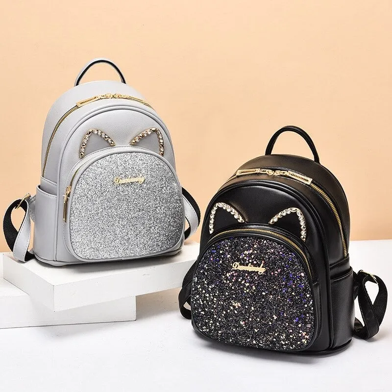 Sequins Shoulder Backpack For Women