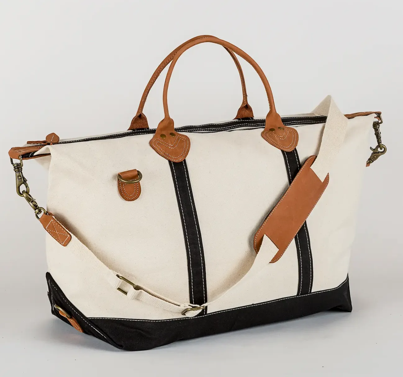 ShoreBags - Weekender Duffel with Leather Trim