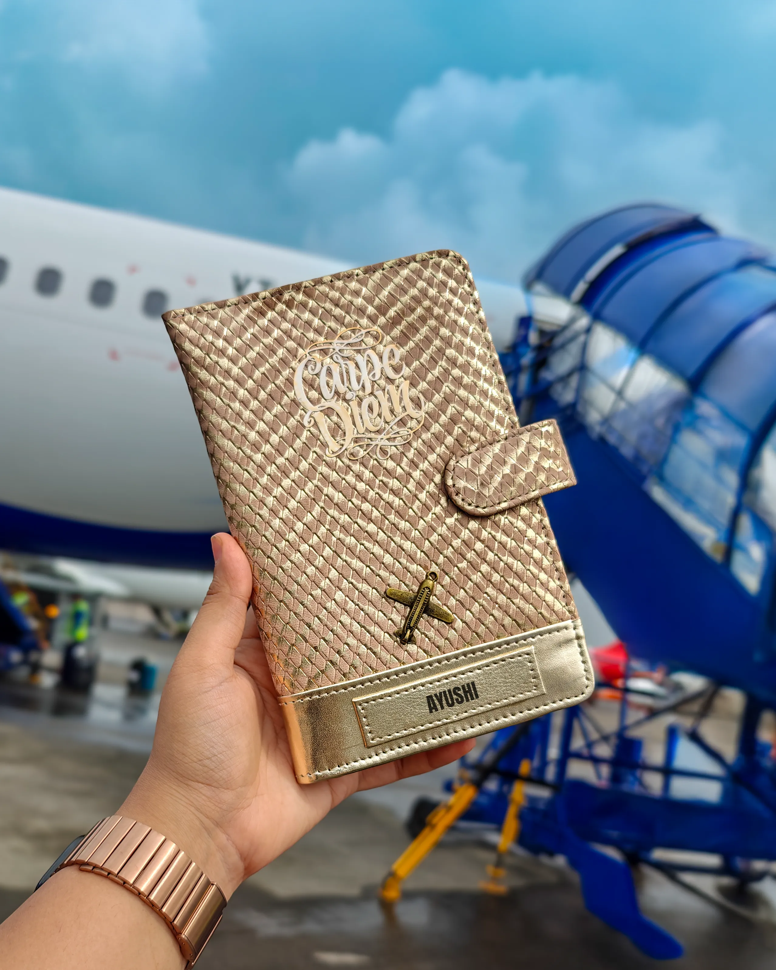 The Carpe Diem Travel Wallet - Rose Gold Edition