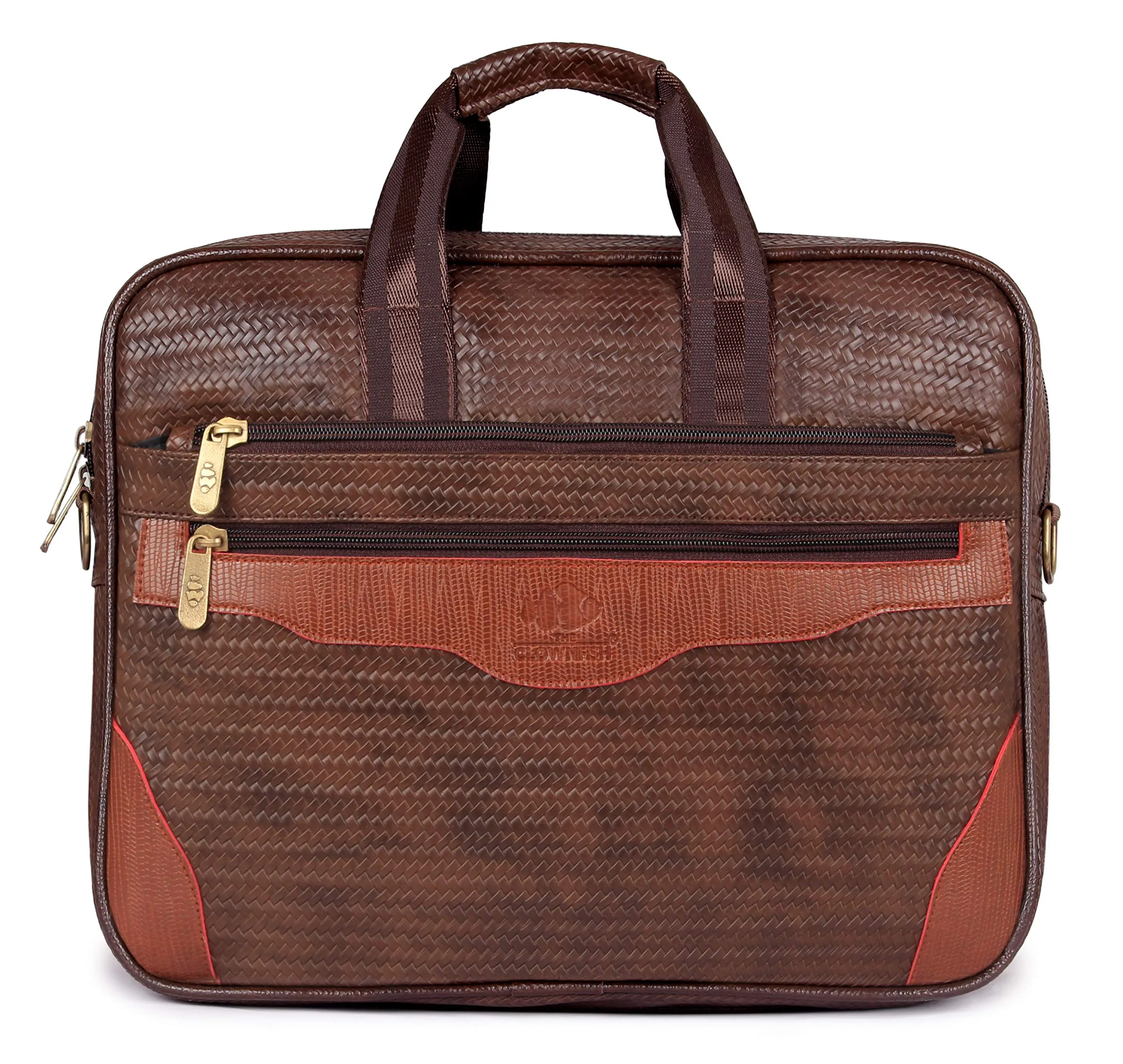 The Clownfish Mat Series 15.6 inch Laptop Briefcase (Chestnut Brown)