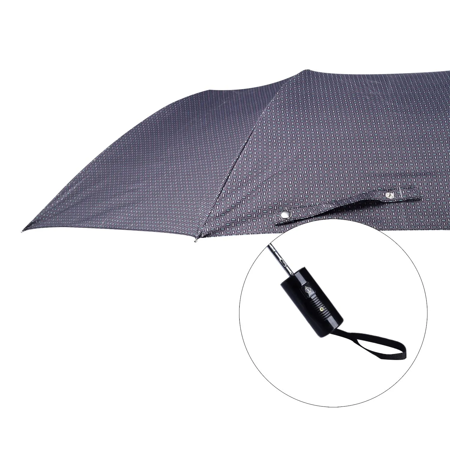 THE CLOWNFISH Umbrella Drizzle Series 2- Fold Auto Open Waterproof Pongee Umbrellas For Men and Women (Slate Grey)