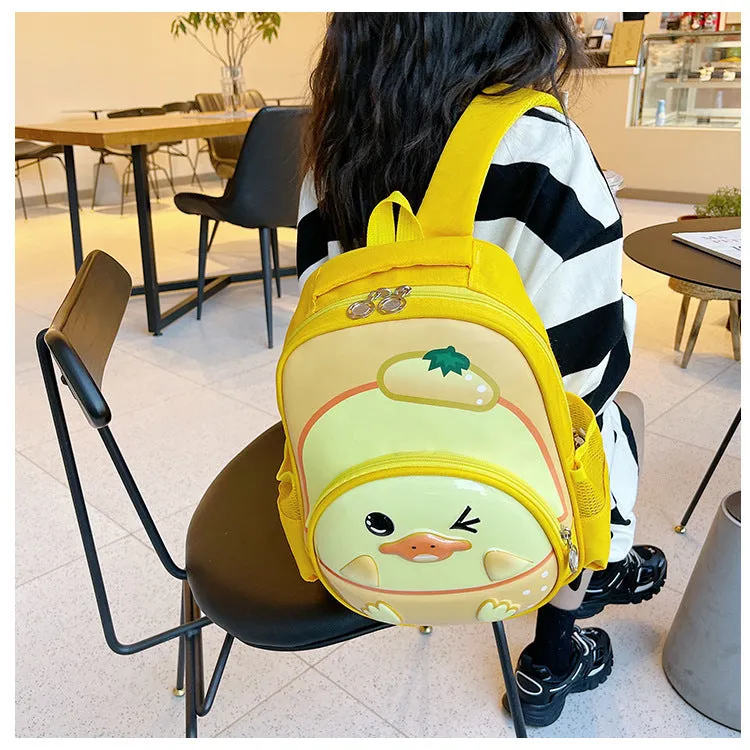 THE LITTLE LOOKERS Cute School Bag Backpack for Girls & Boys Kids School Bags Preschool Kindergarten Travel Picnic - Yellow