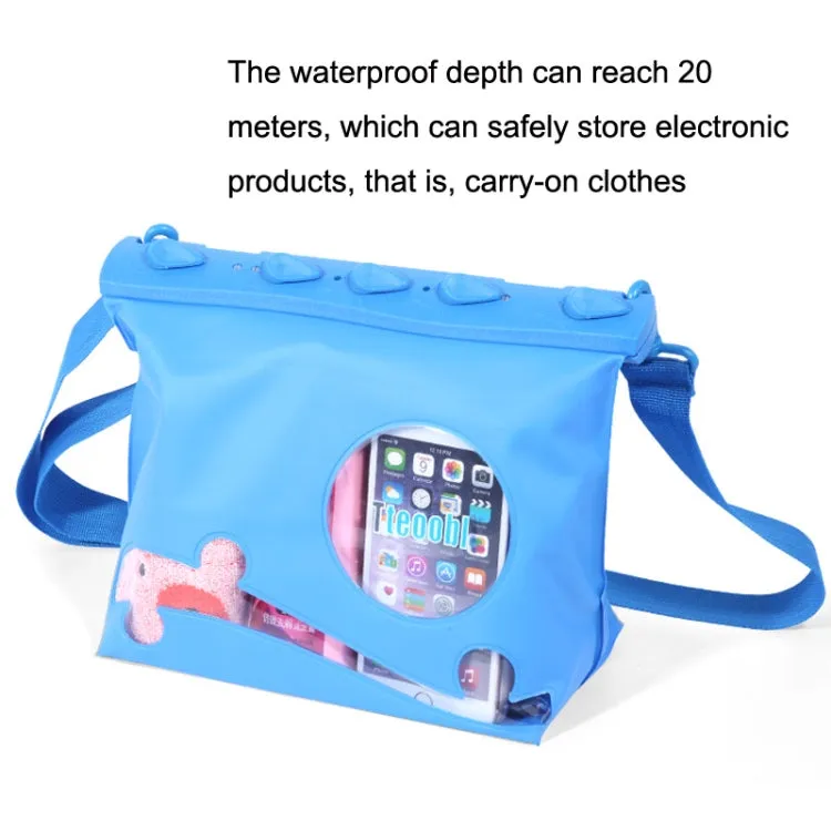 Tteoobl One-Shoulder Crossbody Drifting Diving Bag Waterproof Sundries Storage Bag, Size: Large (Pink)