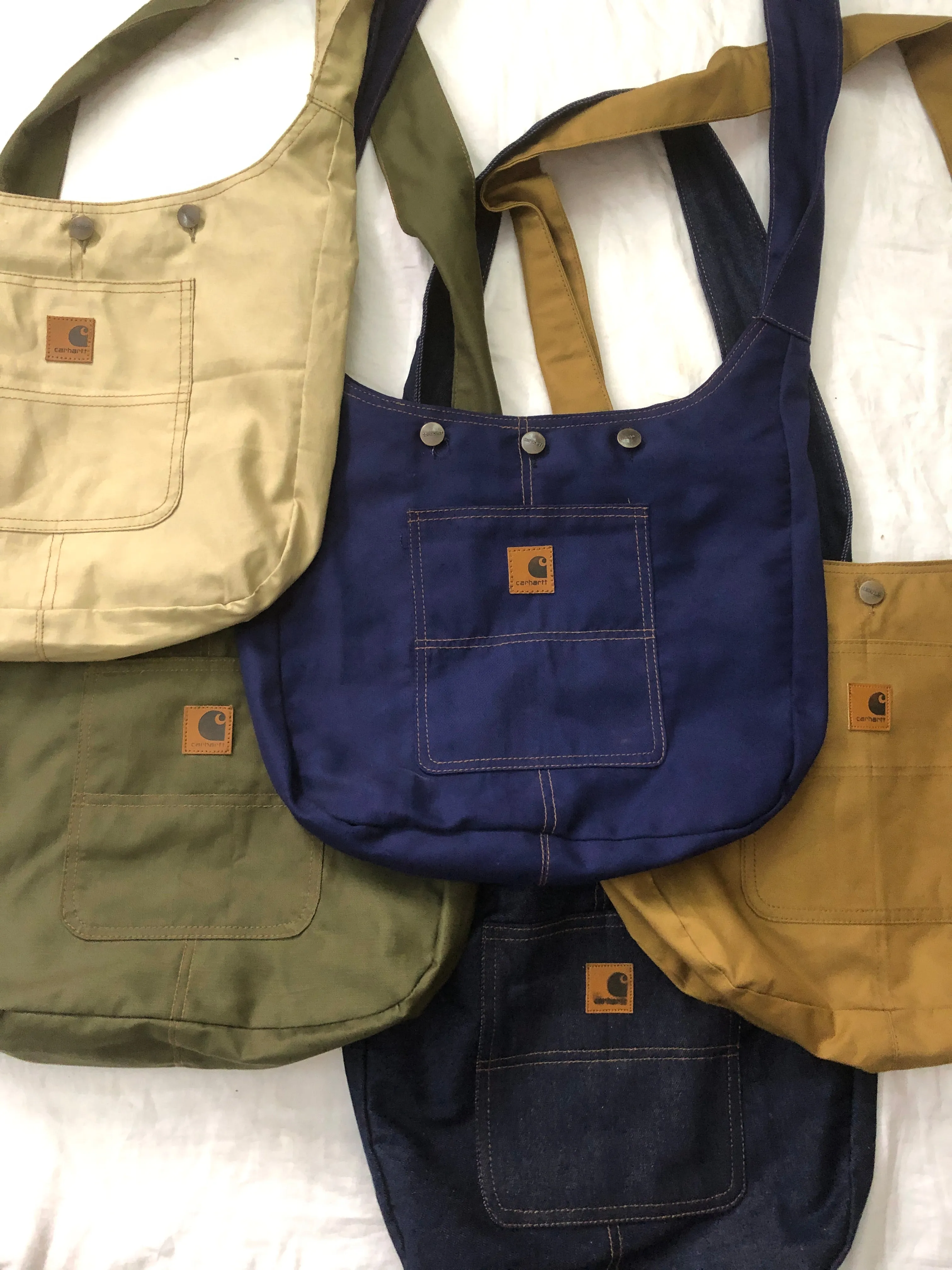 Vintage Carhartt Rework Style Rework Style Tote Bags Multicoloured - 15pcs