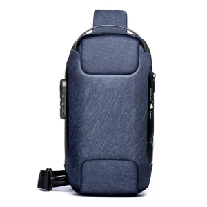 WEIXIER 9529 Chest Bag Men Canvas Casual Anti-theft One-Shoulder Bag(Blue)