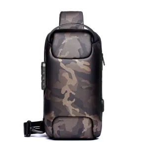 WEIXIER 9530 Men Oxford Cloth Chest Bag Anti-theft Crossbody Bag Sports Backpack(Camouflage Color)