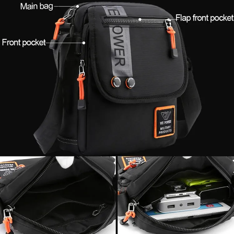 WEPOWER Men Messenger Bag Casual Shoulder Backpack Outdoor Sports Bag(Dark Blue)