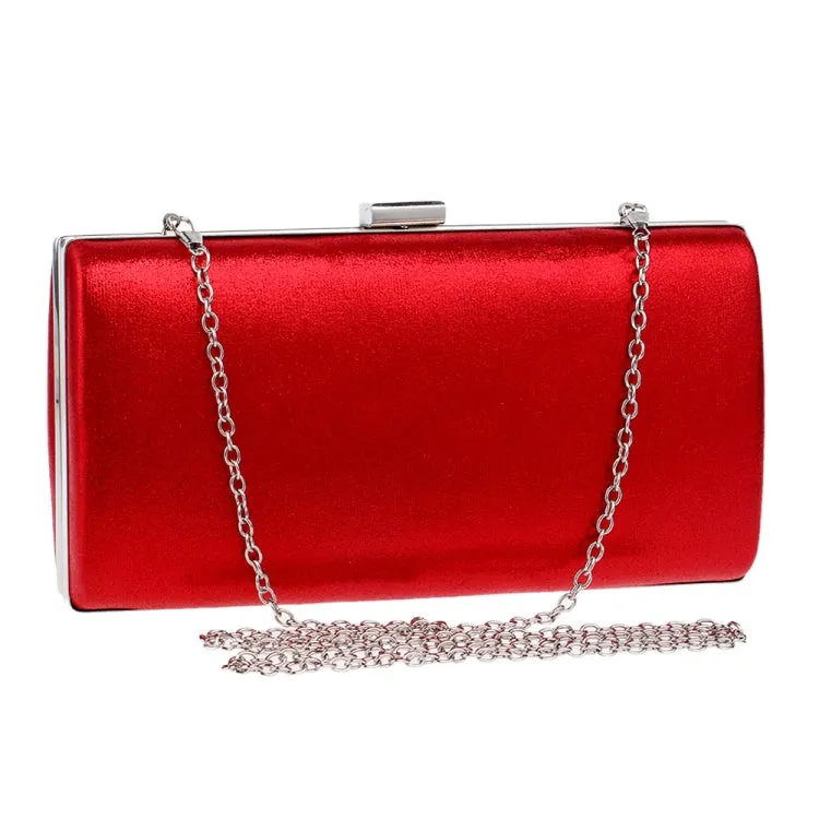 Women Fashion Banquet Party Square Handbag Single Shoulder Crossbody Bag (Red)