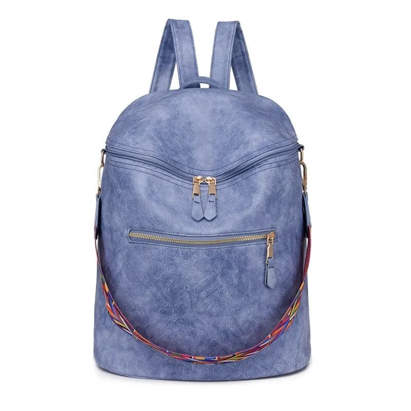 Women's Leather Fashion Backpacks For Ladies