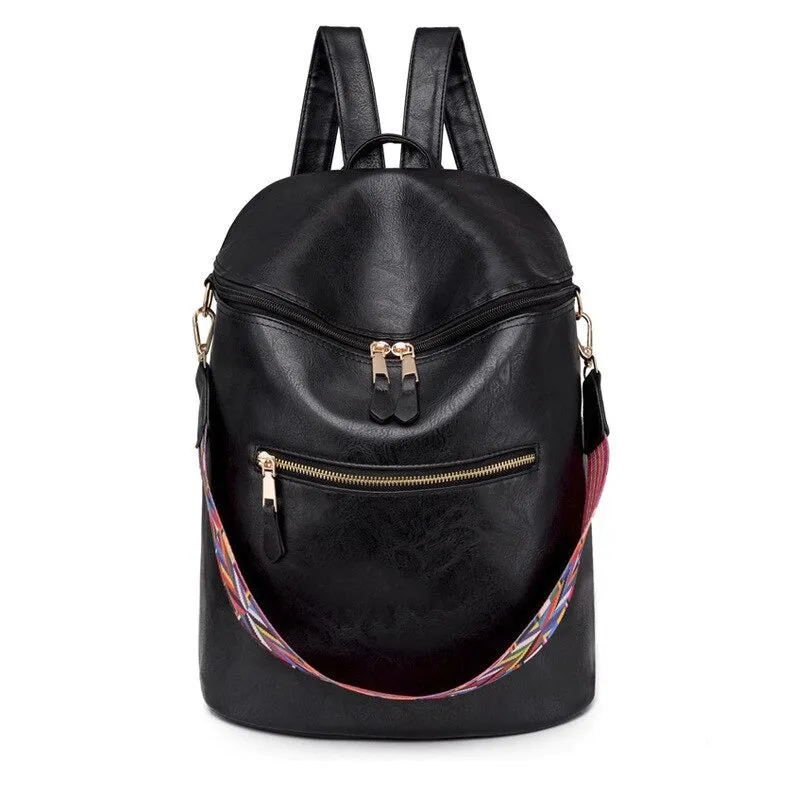 Women's Leather Fashion Backpacks For Ladies