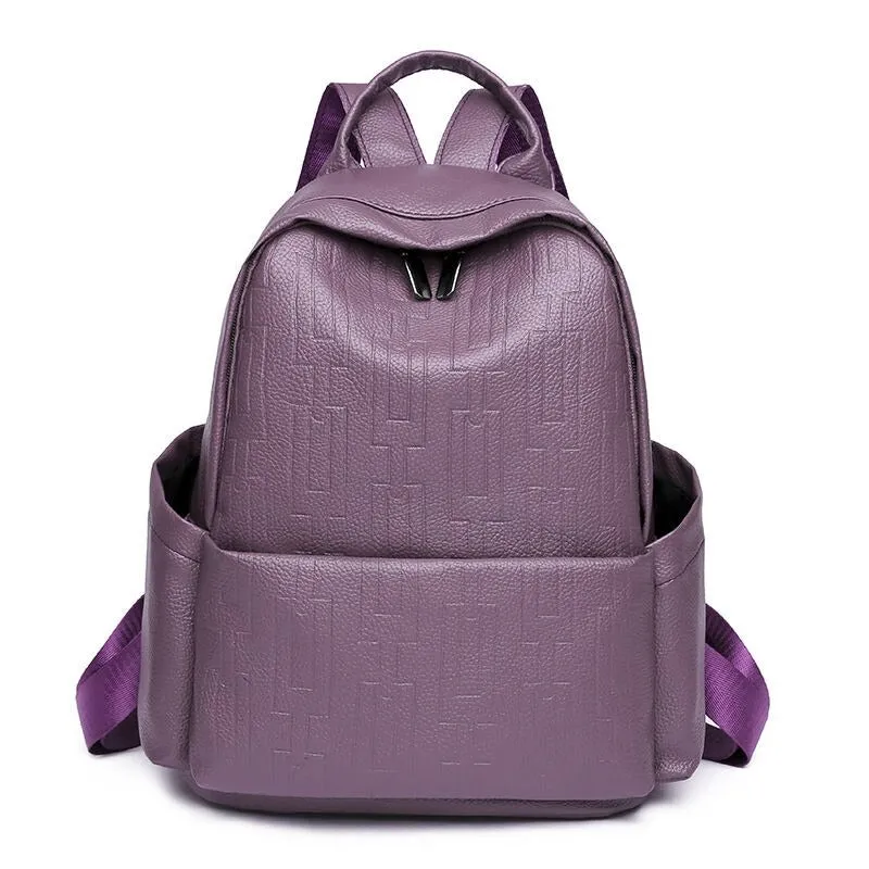 Women's Leather Retro Travel Backpack