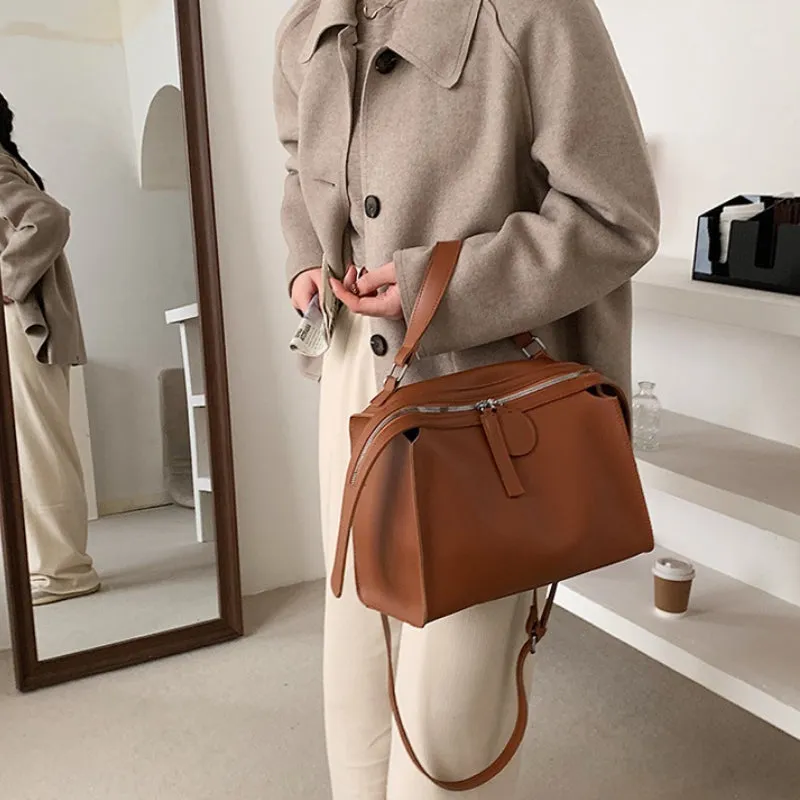 Women's Leisure Soft Vegan Leather Shoulder Bags