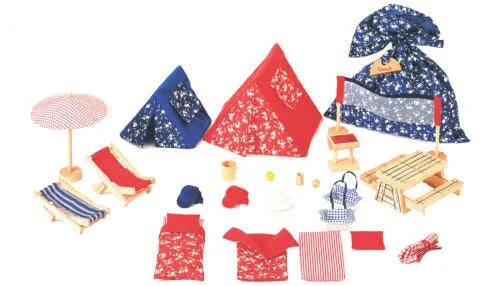 Wooden Dolls Picnic and Camping Set