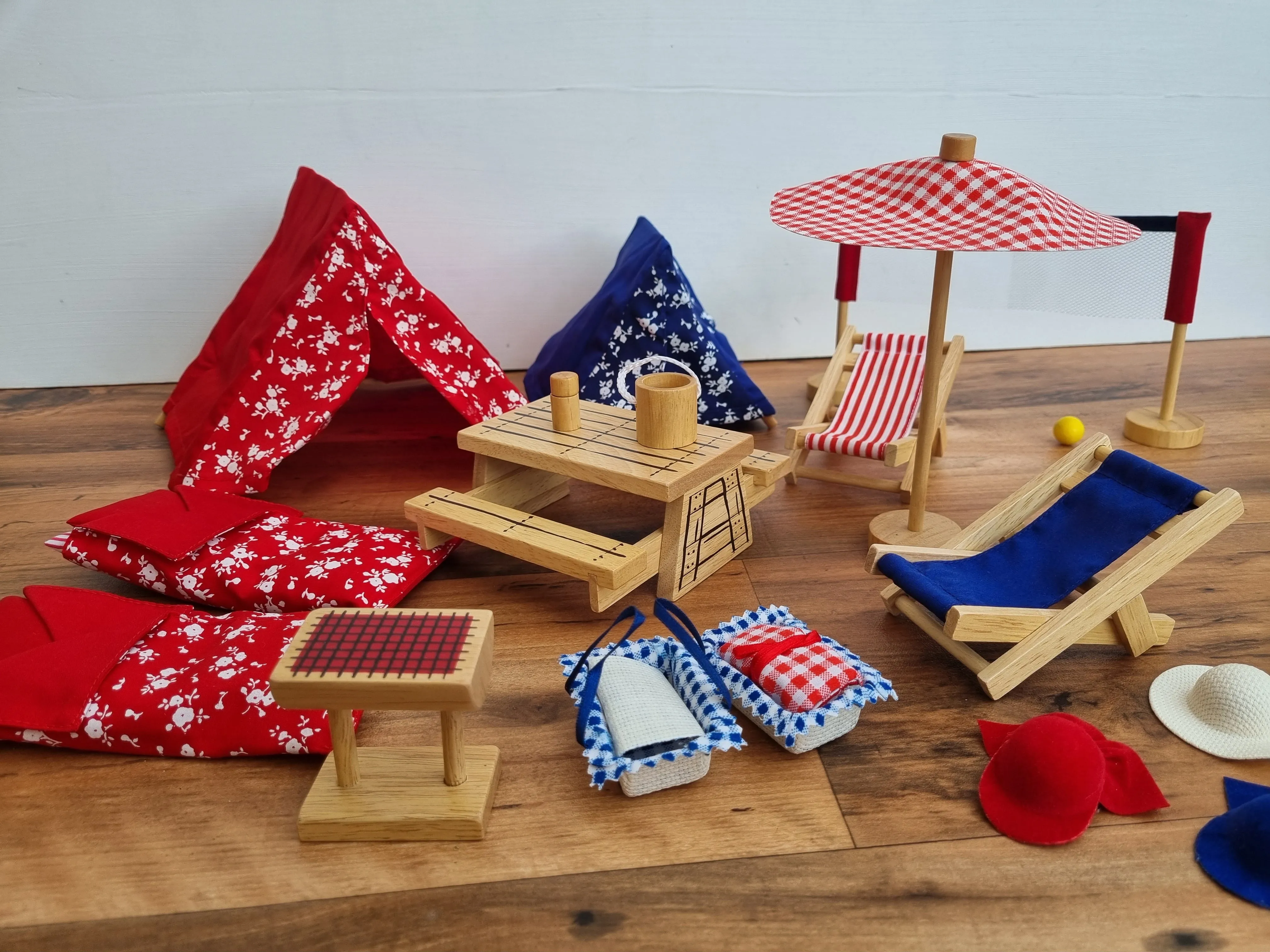 Wooden Dolls Picnic and Camping Set